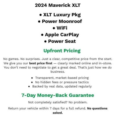 2024 Ford Maverick XLT FWD SuperCrew