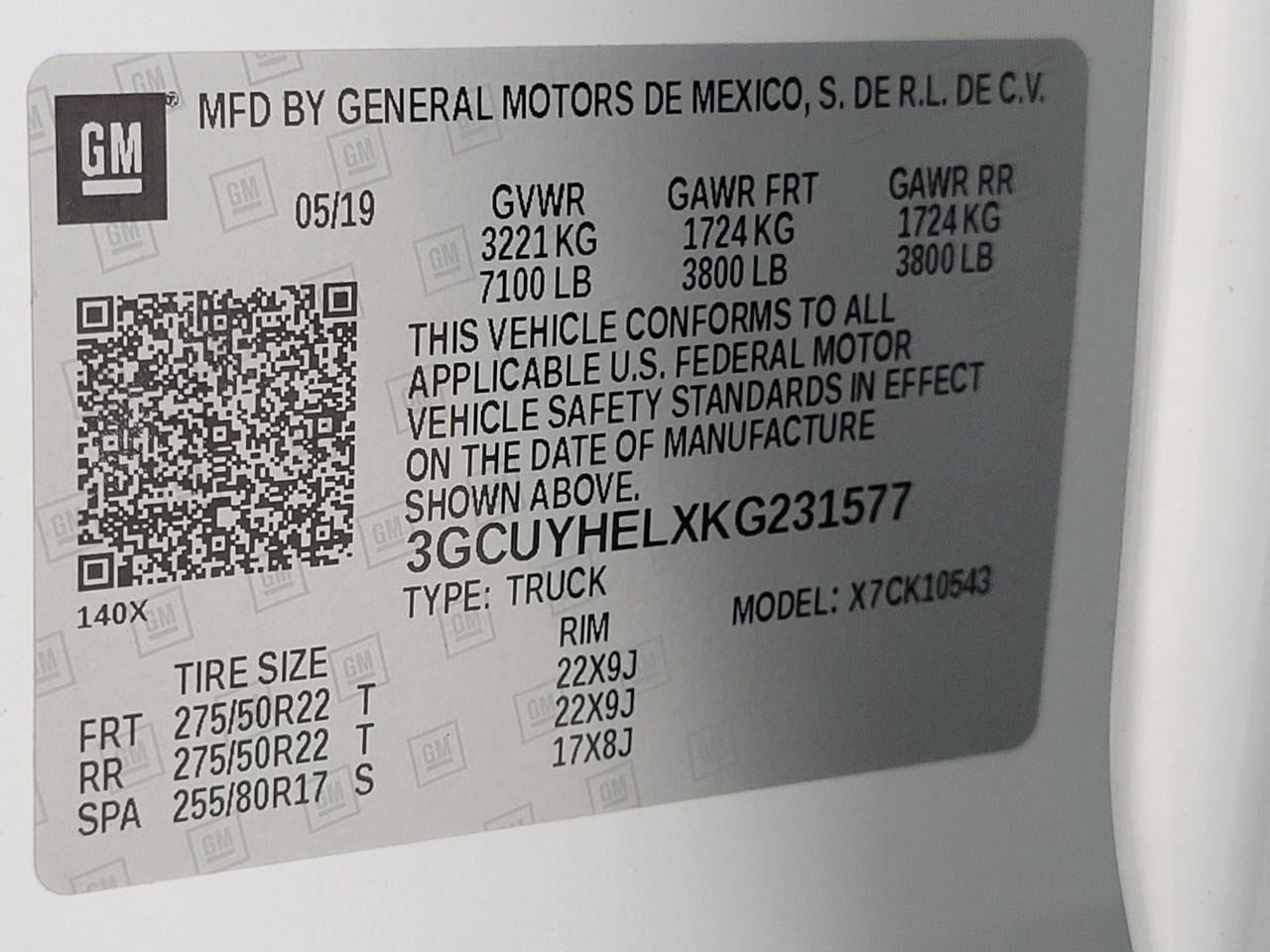 2019 Chevrolet Silverado 1500 4WD Crew Cab 147 High Country