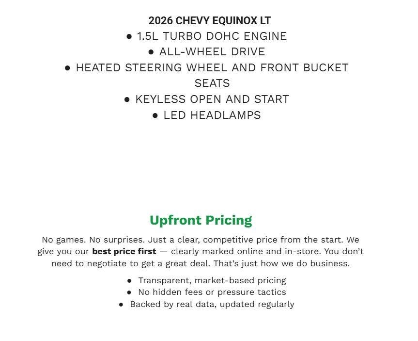 2026 Chevrolet Equinox AWD 4dr LT w/2LT