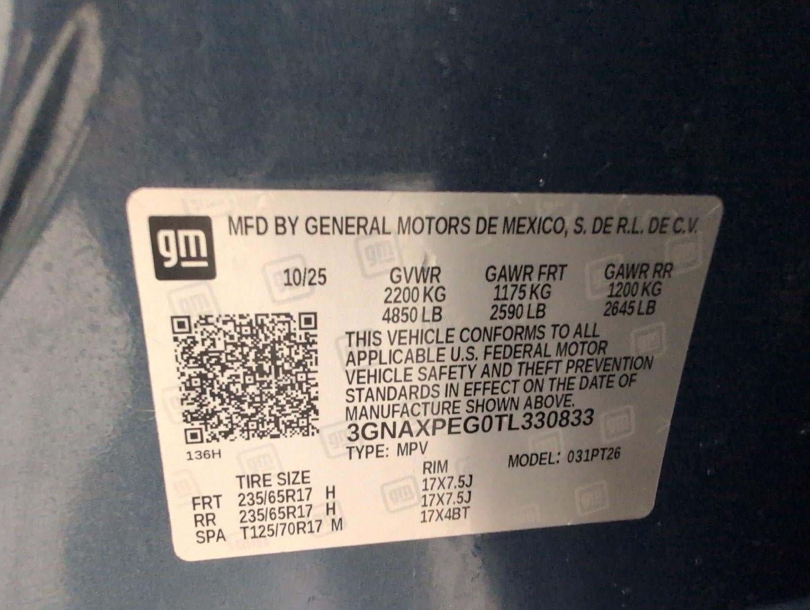 2026 Chevrolet Equinox AWD 4dr LT w/2LT