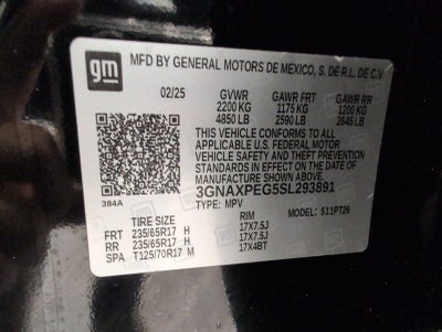 2025 Chevrolet Equinox AWD 4dr LT w/2LT