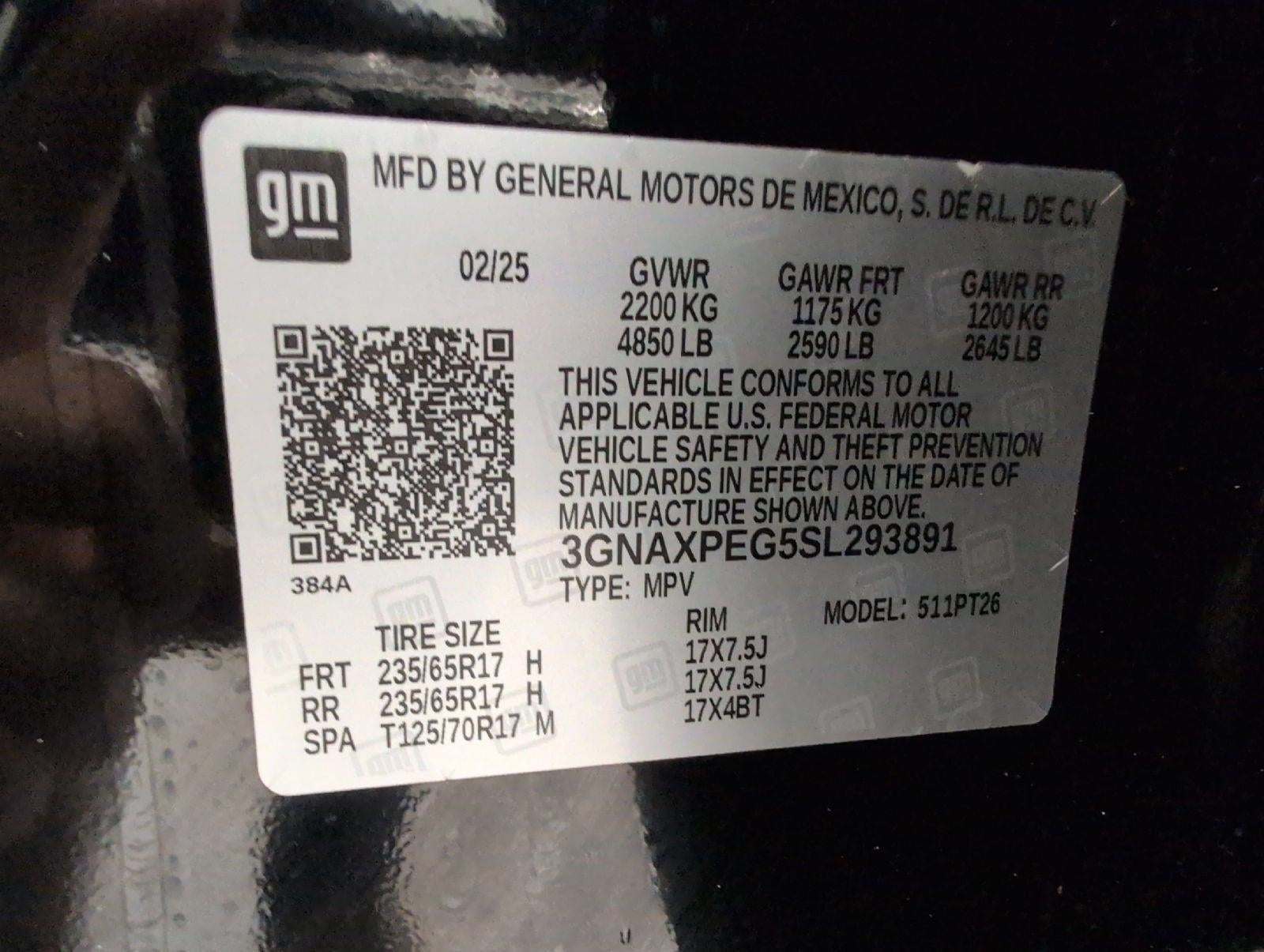 2025 Chevrolet Equinox AWD 4dr LT w/2LT