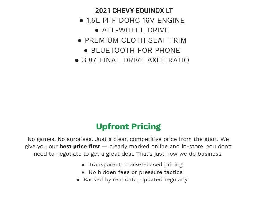 2021 Chevrolet Equinox AWD 4dr LT w/1LT