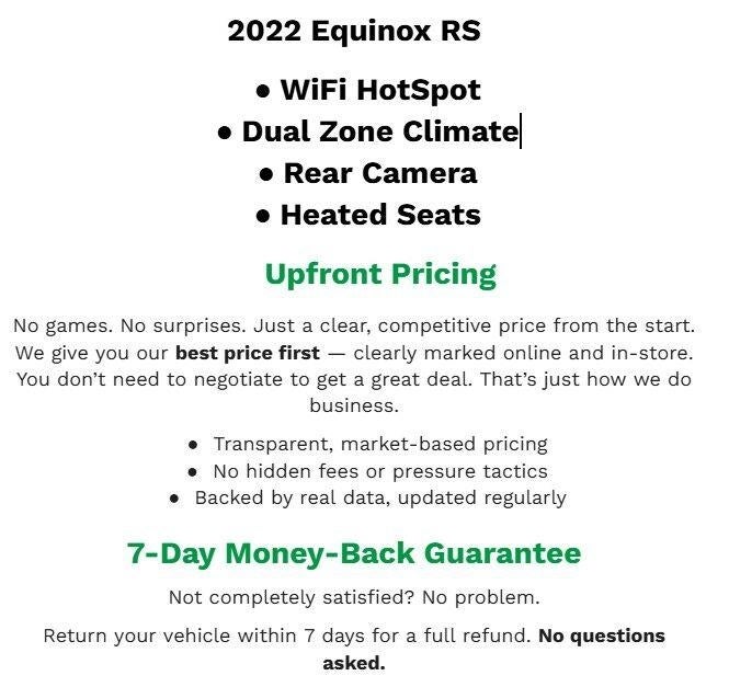 2022 Chevrolet Equinox AWD 4dr RS