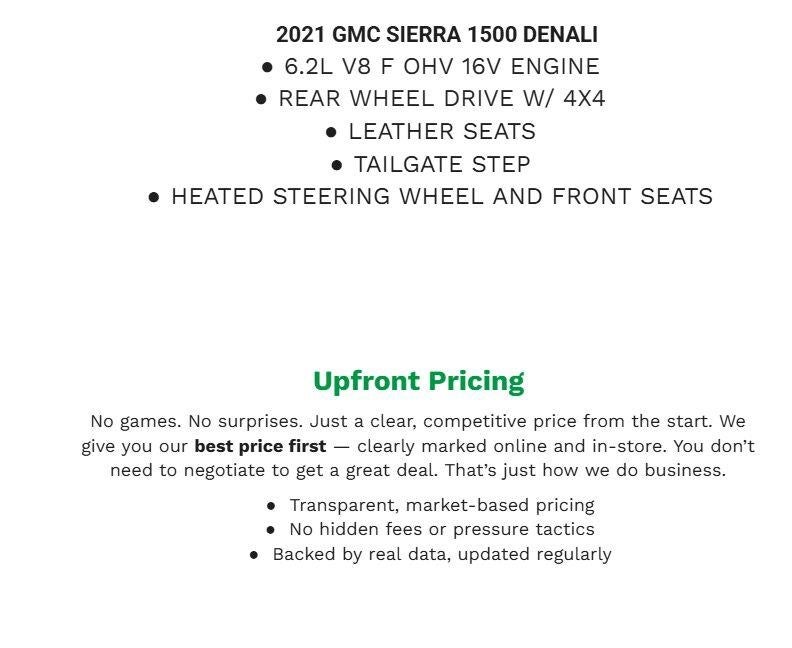 2021 GMC Sierra 1500 4WD Crew Cab 147 Denali