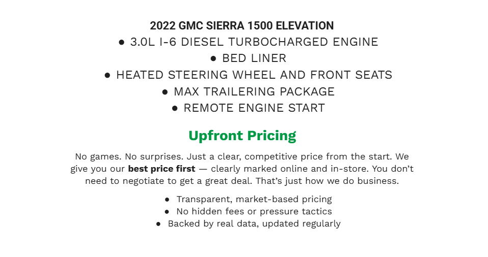 2022 GMC Sierra 1500 Elevation