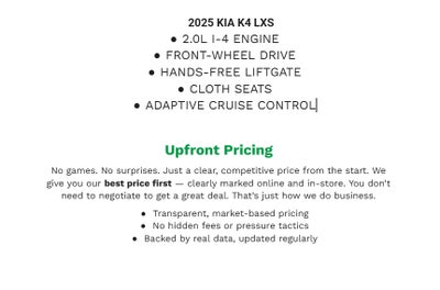 2025 Kia K4 LXS