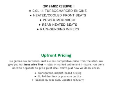 2019 Lincoln MKZ Reserve II FWD