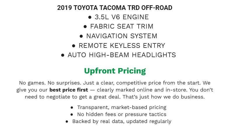 2019 Toyota Tacoma TRD Off-Road V6