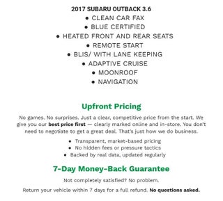 2017 Subaru Outback 3.6R Touring