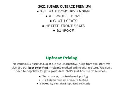 2022 Subaru Outback Premium CVT