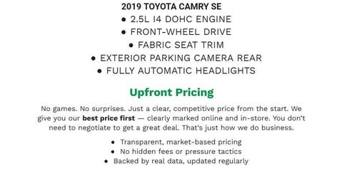 2019 Toyota Camry SE