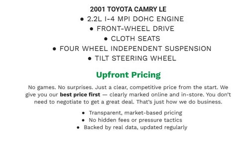 2001 Toyota Camry LE
