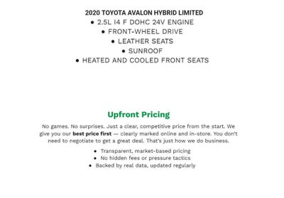 2020 Toyota Avalon Hybrid Limited