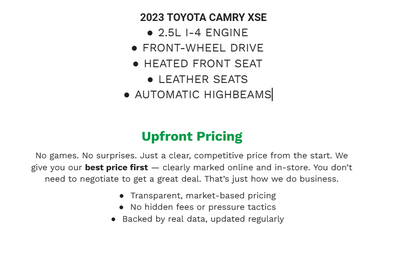 2023 Toyota Camry XSE
