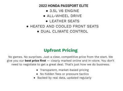 2022 Honda Passport Elite AWD