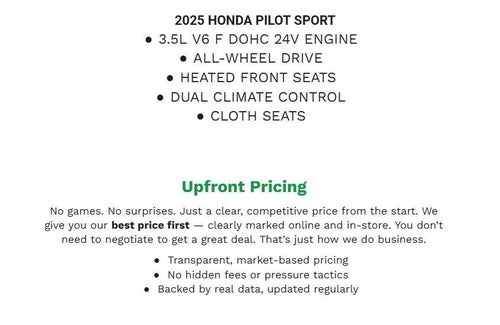 2025 Honda Pilot Sport AWD