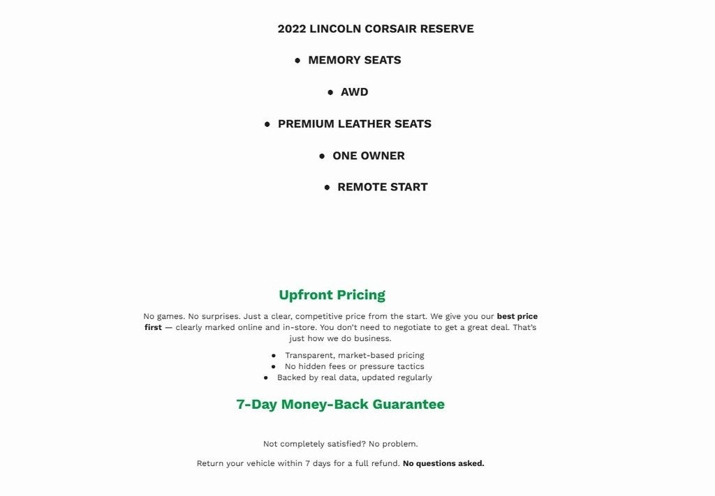 2022 Lincoln Corsair Reserve