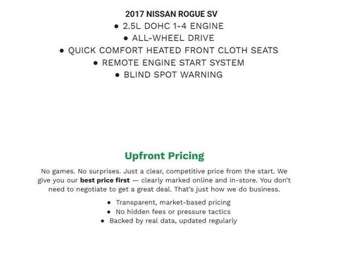 2017 Nissan Rogue AWD SV