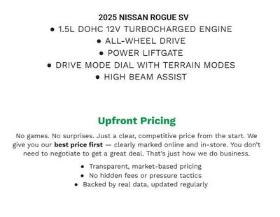 2025 Nissan Rogue AWD SV