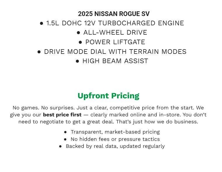 2025 Nissan Rogue AWD SV