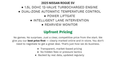 2025 Nissan Rogue SV