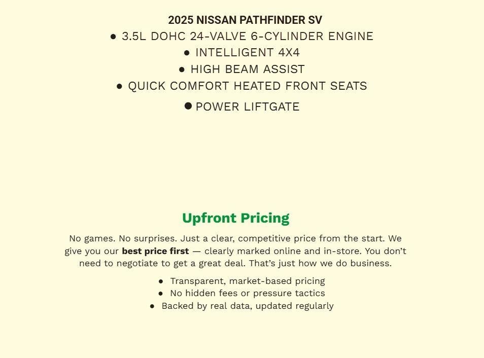 2025 Nissan Pathfinder SV 4WD