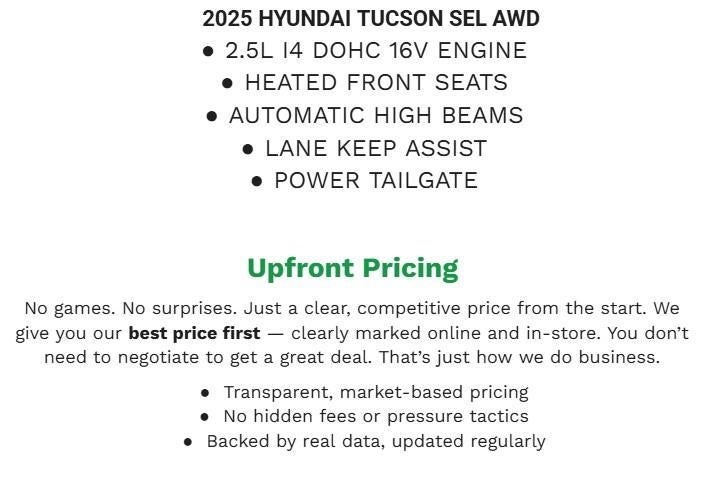 2025 Hyundai Tucson SEL AWD