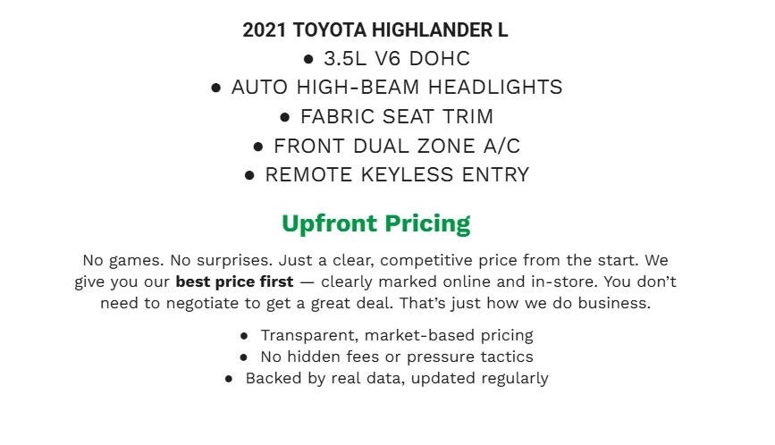 2021 Toyota Highlander L
