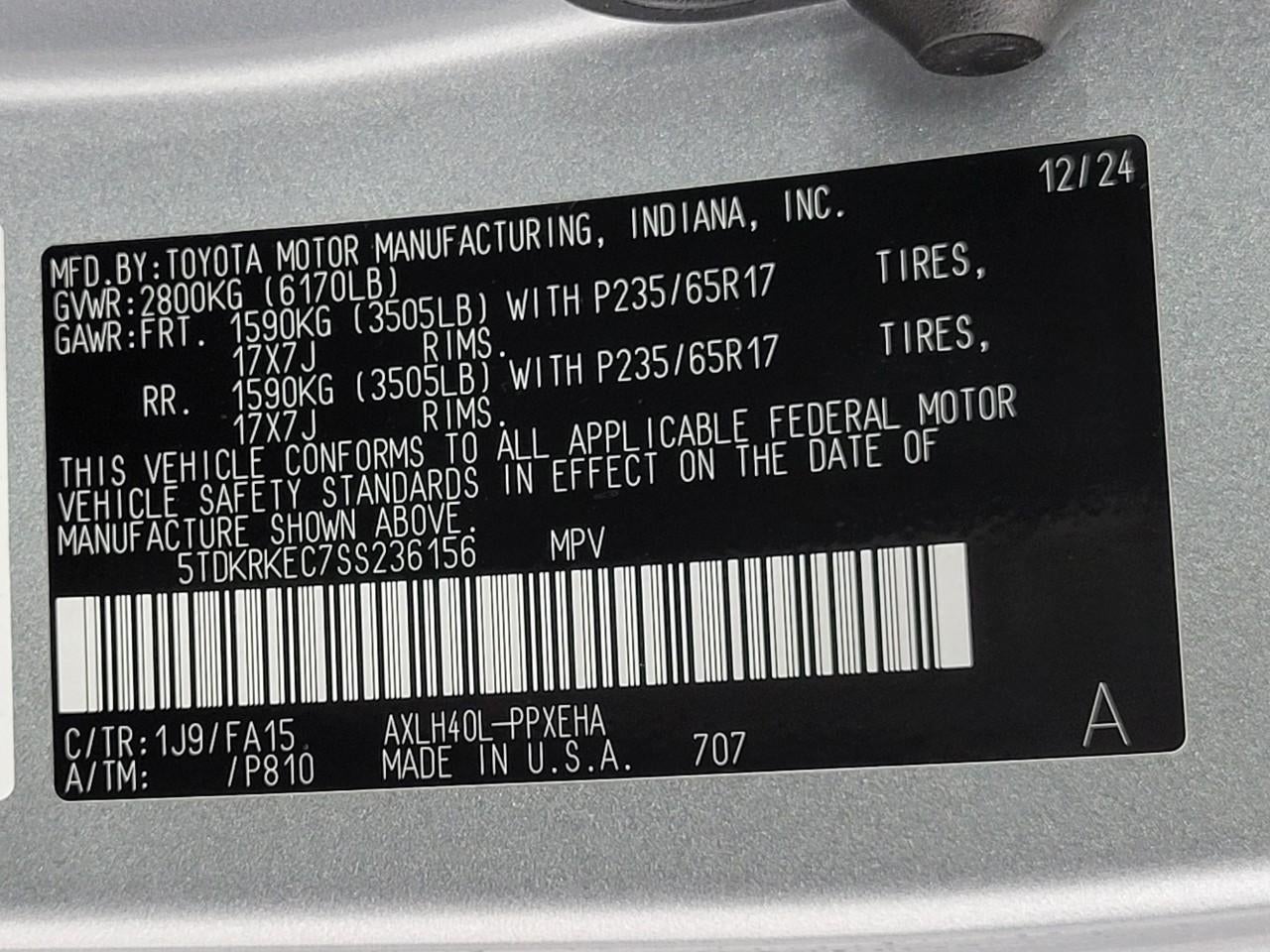 2025 Toyota Sienna LE 8 Passenger