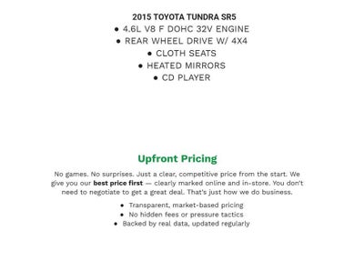 2015 Toyota Tundra 4WD Truck CrewMax 4.6L V8 6-Spd AT SR5