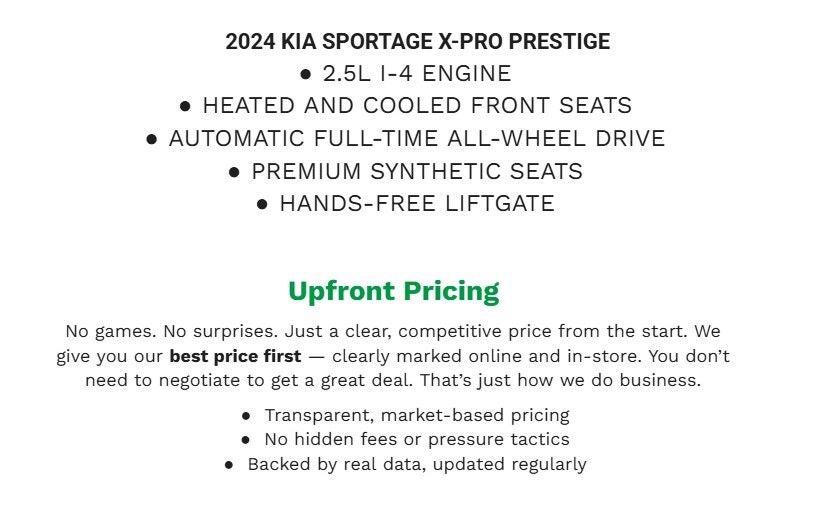 2024 Kia Sportage X-Pro Prestige