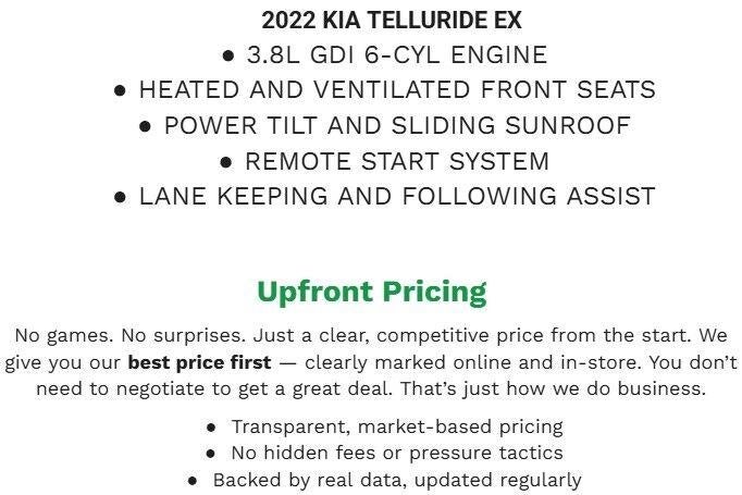 2022 Kia Telluride EX FWD