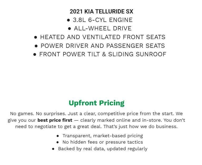 2021 Kia Telluride SX AWD