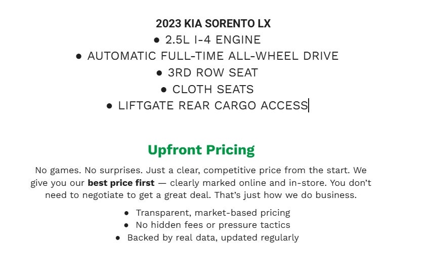 2023 Kia Sorento LX