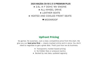 2025 Mazda Mazda CX-50 2.5 S Premium Plus Package AWD