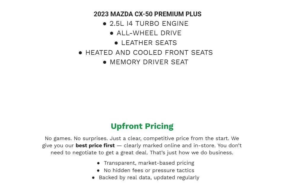 2023 Mazda Mazda CX-50 2.5 Turbo Premium Plus Package AWD