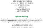 2024 Subaru WRX Premium Manual