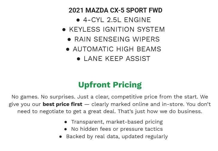 2021 Mazda Mazda CX-5 Sport FWD