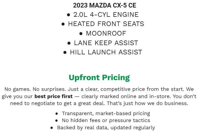 2023 Mazda Mazda CX-5 2.5 S Carbon Edition AWD
