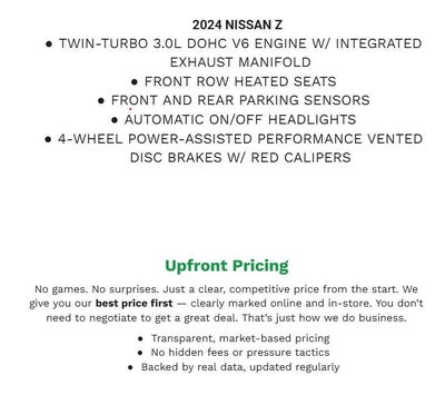2024 Nissan Z Performance Auto