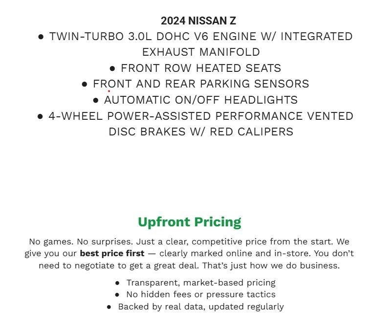 2024 Nissan Z Performance Auto