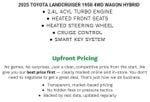 2025 Toyota Land Cruiser 1958 4WD