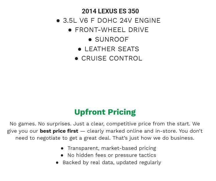 2014 Lexus ES 350 4dr Sdn