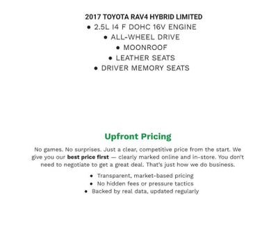 2017 Toyota RAV4 Hybrid Limited AWD