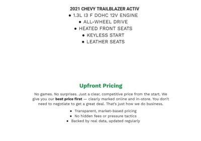 2021 Chevrolet Trailblazer AWD 4dr ACTIV