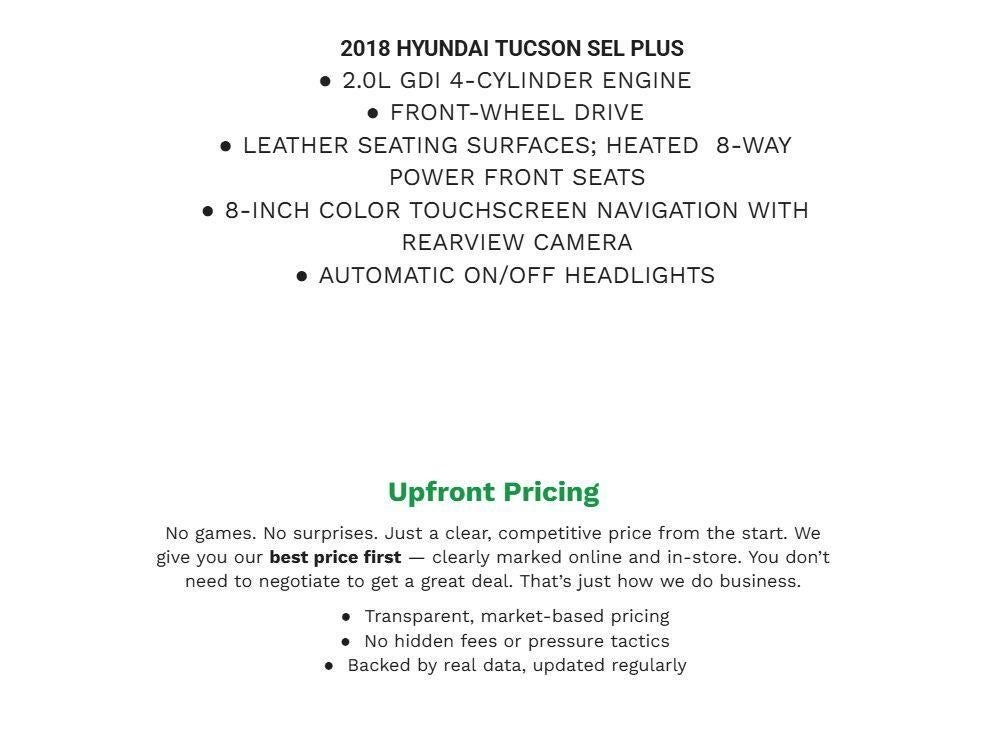 2018 Hyundai Tucson SEL Plus FWD