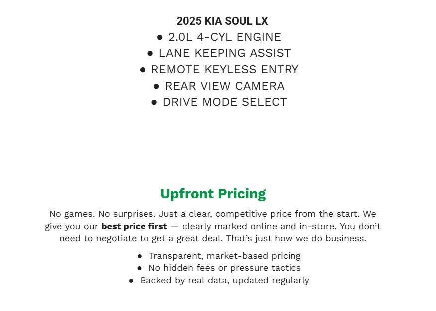 2025 Kia Soul LX FWD