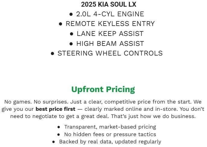 2025 Kia Soul LX FWD