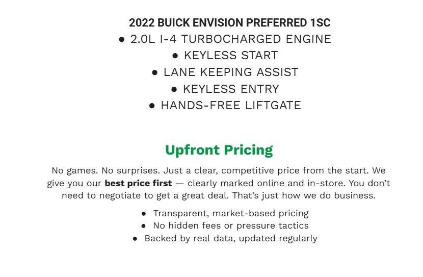 2022 Buick Envision FWD 4dr Preferred